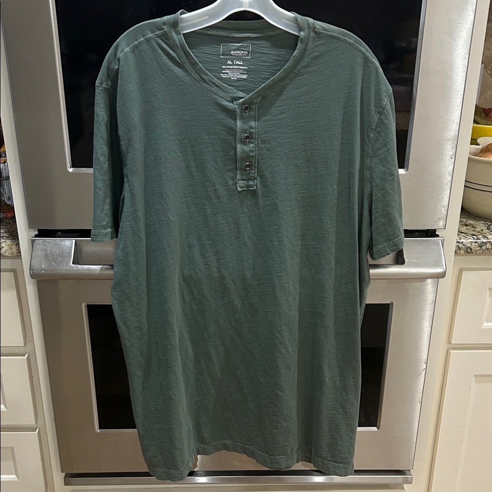 Sonoma Men's Lightweight Olive Shirt XL Tall.